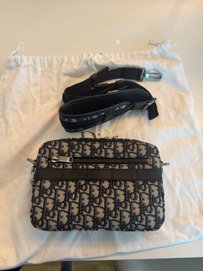 Christian Dior Safari Bag with Strap in Dior Oblique